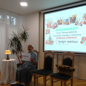 Podziękowania dla Fundacji Święty Mikołaj dla Seniora