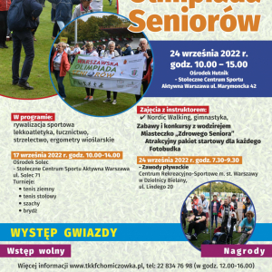 Plakat IV Warszawskiej Olimpiady Seniorów
